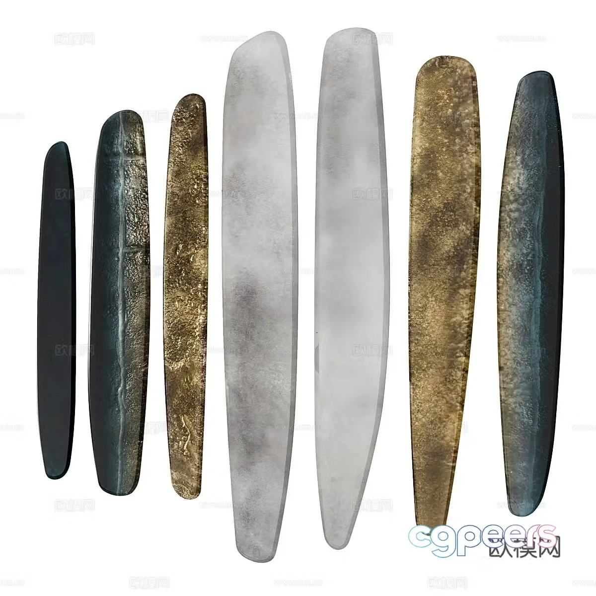 Modern decorative ornaments Wall ornaments 3D model