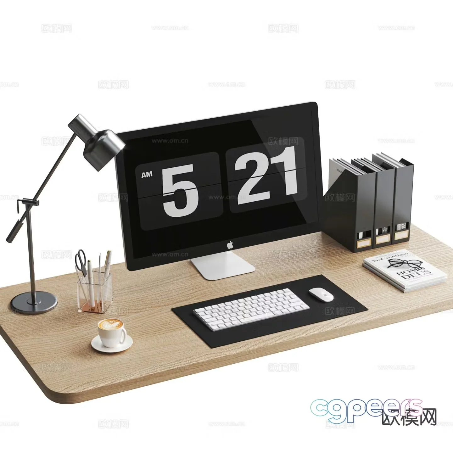apple computer imac office supplies 3d model