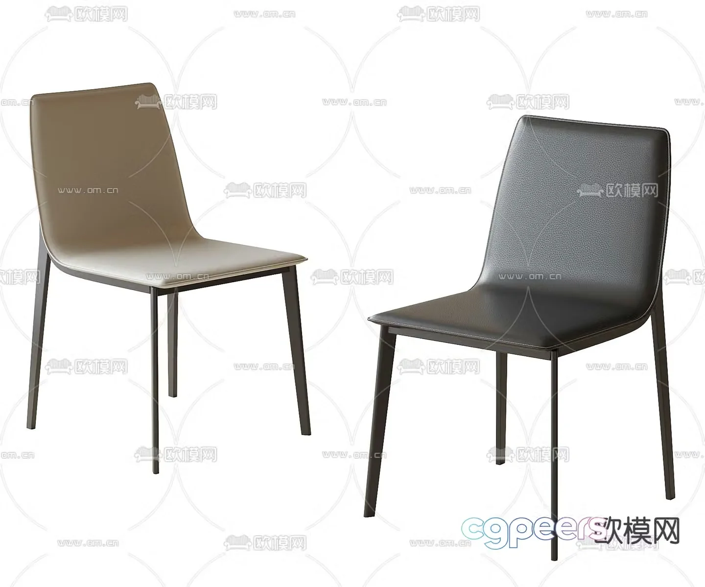 Modern chair dining chair 3d model