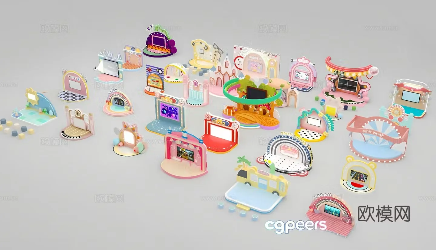 Modern Children’s Paradise Children’s Paradise Naughty Castle 3D Model