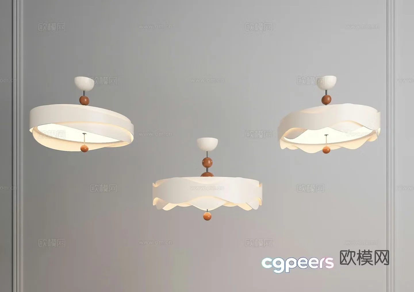 Simple ceiling light Bedroom ceiling light Living room ceiling light Children ceiling light Cream air ceiling light 3d model