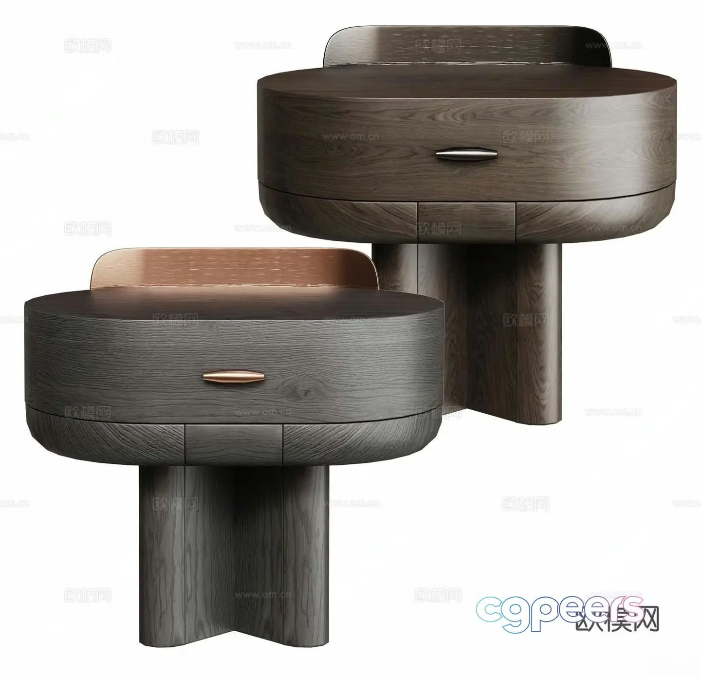 Bedside table metal 3d model