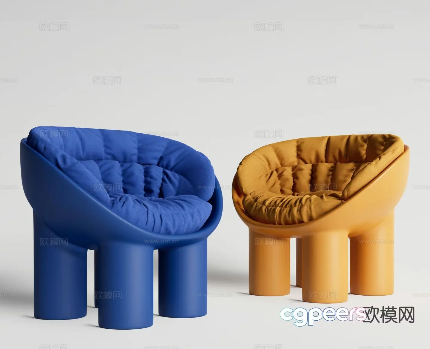 dopamine chair leisure chair single chair 3d model
