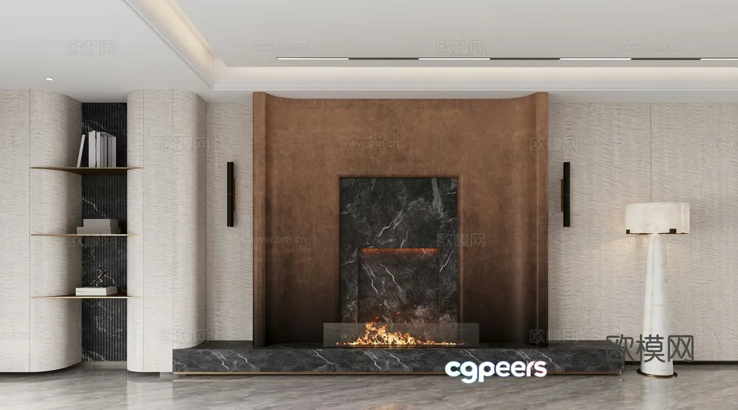 Wasabi TV background wall 3d model