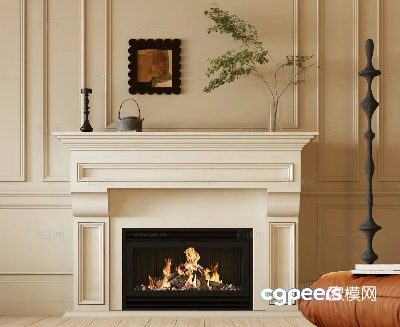European fireplace French fireplace American fireplace 3d model