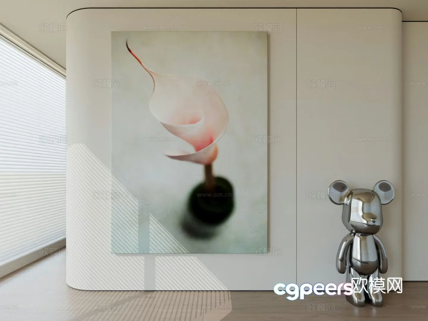 Modern minimalist hanging painting abstract art hanging painting 3d model