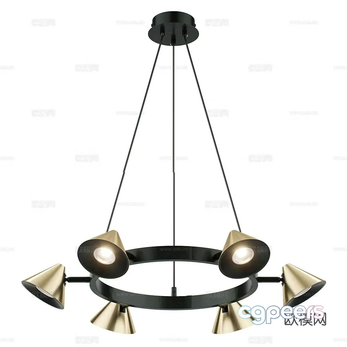 Light luxury chandelier dining room chandelier living room chandelier 3D model