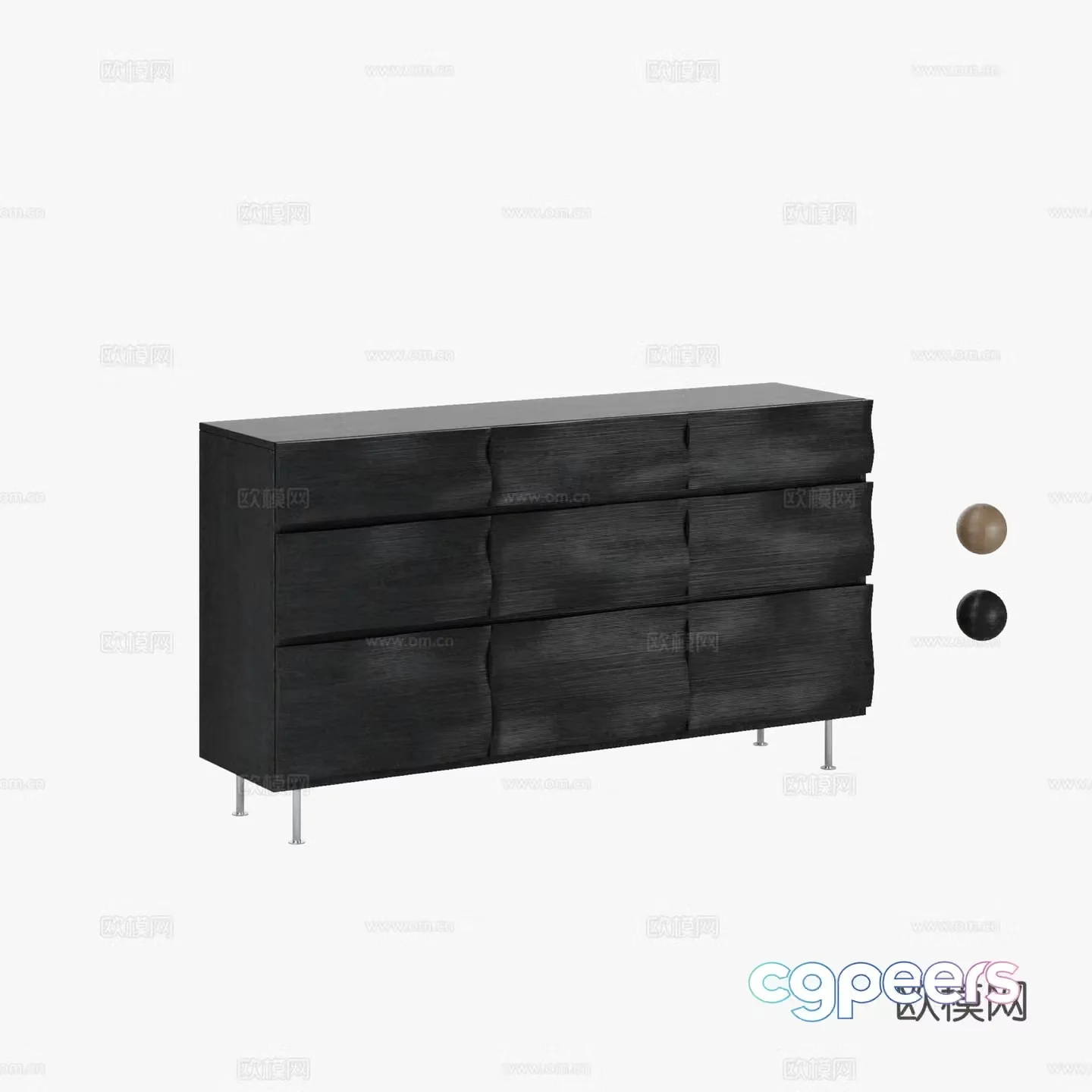 Leisure Ripples Wardrobe Wardrobe Wardrobe 3D Model