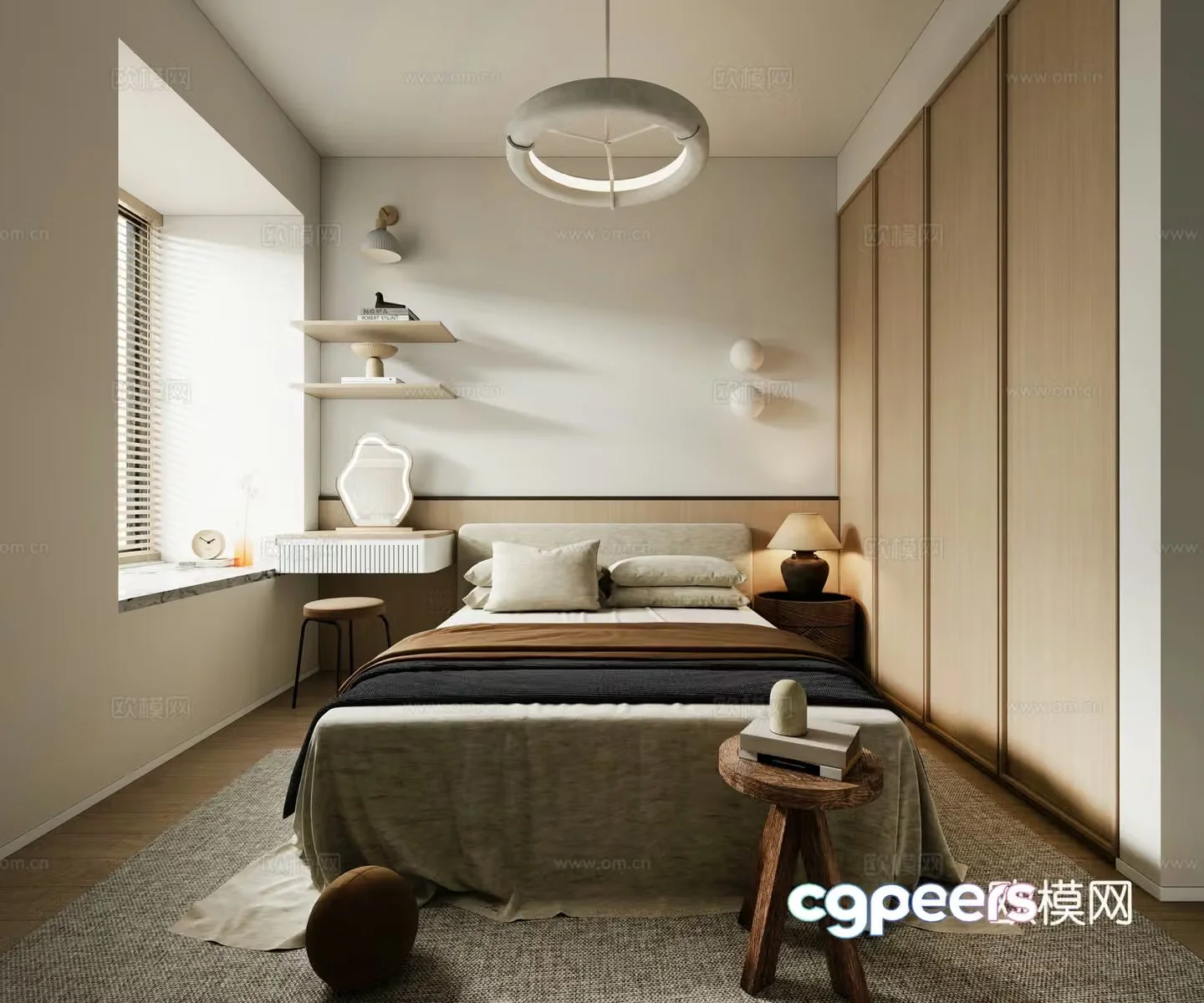 Middle-aged bedroom 3d model