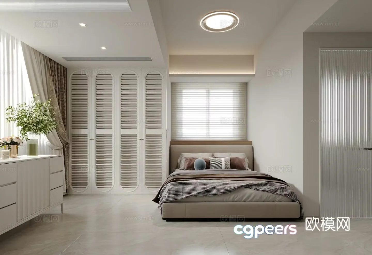 Modern bedroom Elder room 3d model