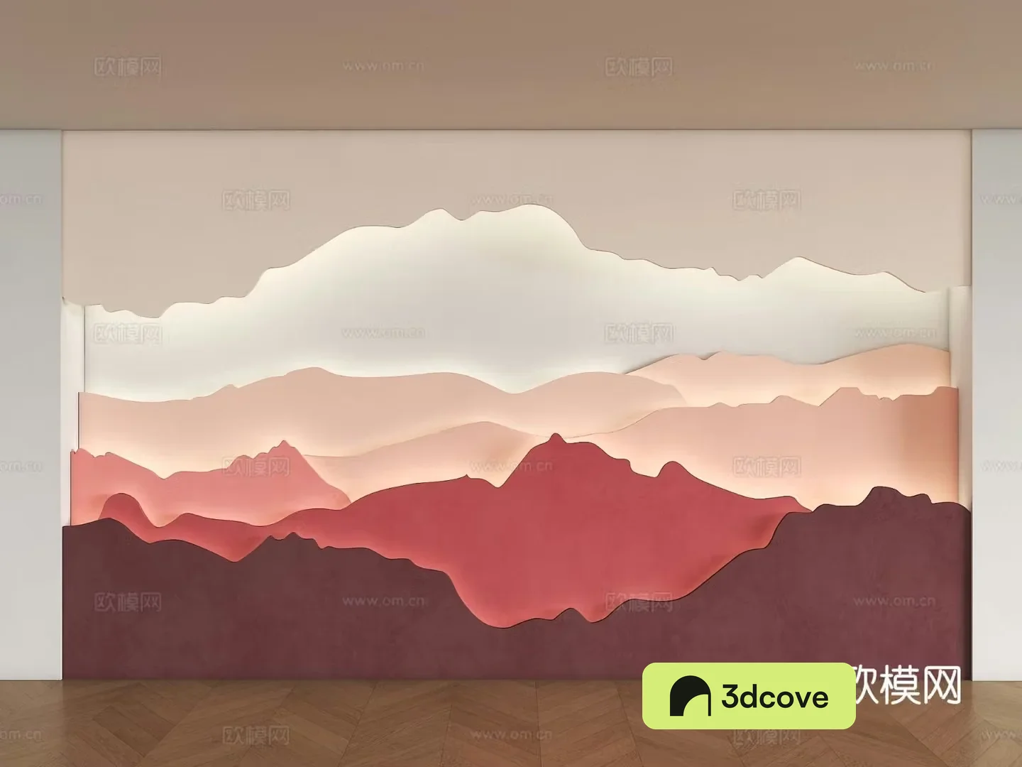 New Chinese style background wall landscape painting ink painting background wall image background popular