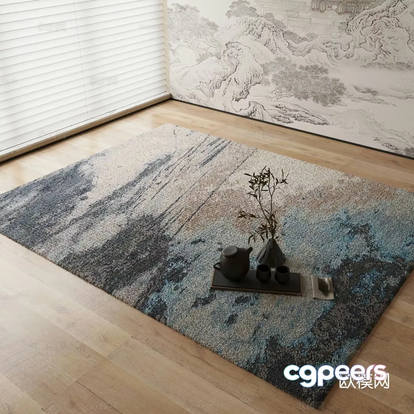 New Chinese carpet 3D model