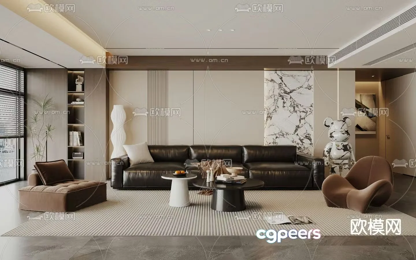 Modern living room 3d model