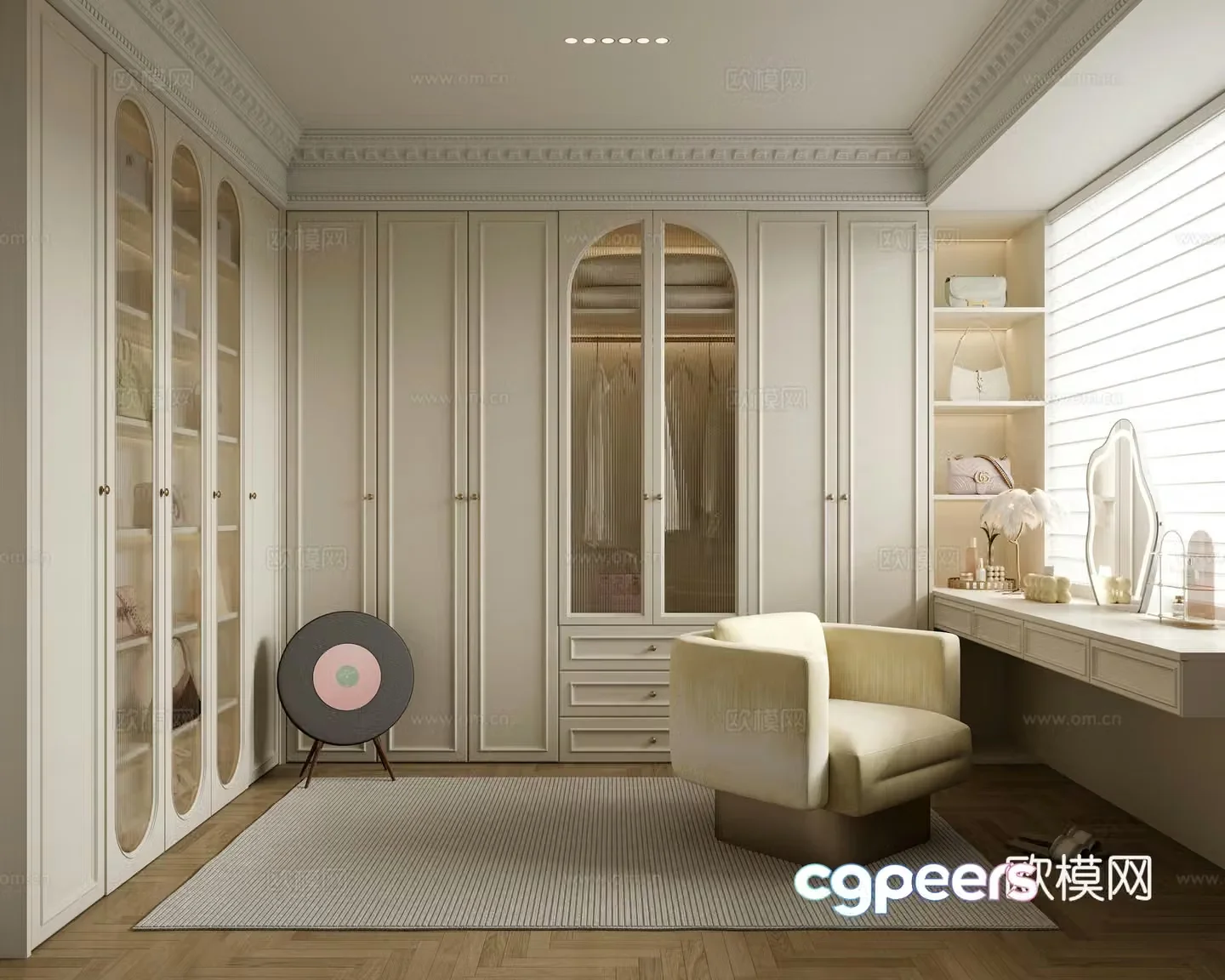 French cloakroom 3d model