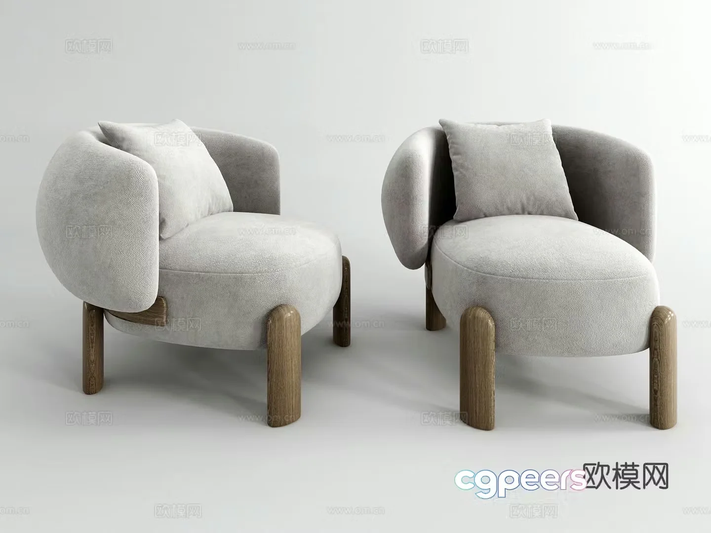 Modern sofa chair leisure chair 3d model