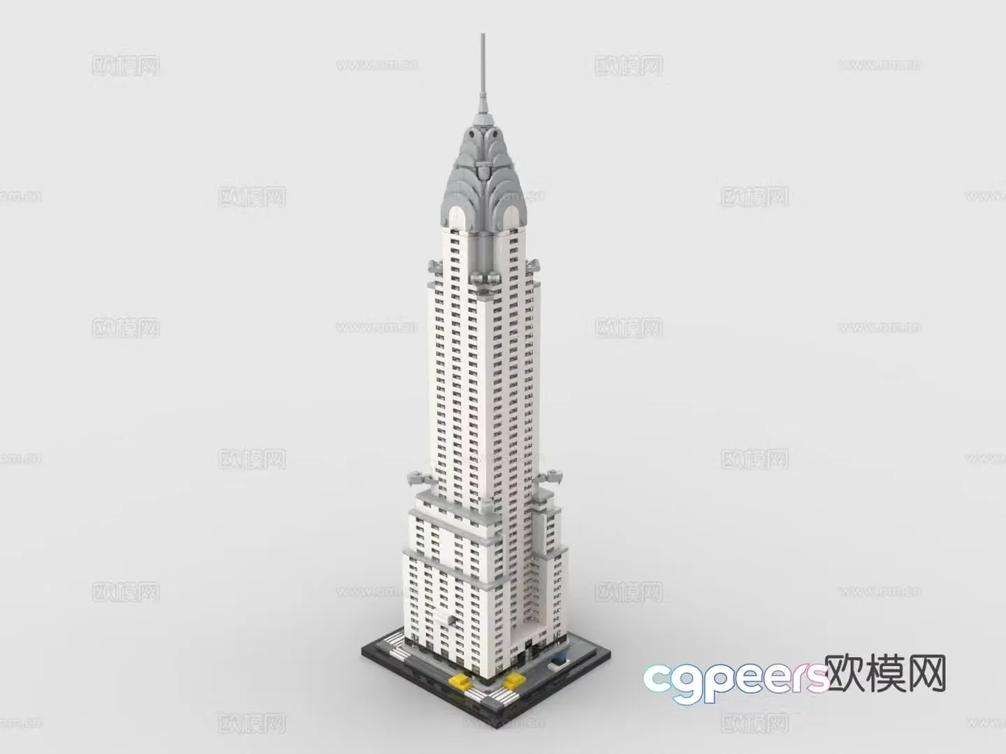 LEGO Chrysler Building building blocks skyscraper toy 3D model