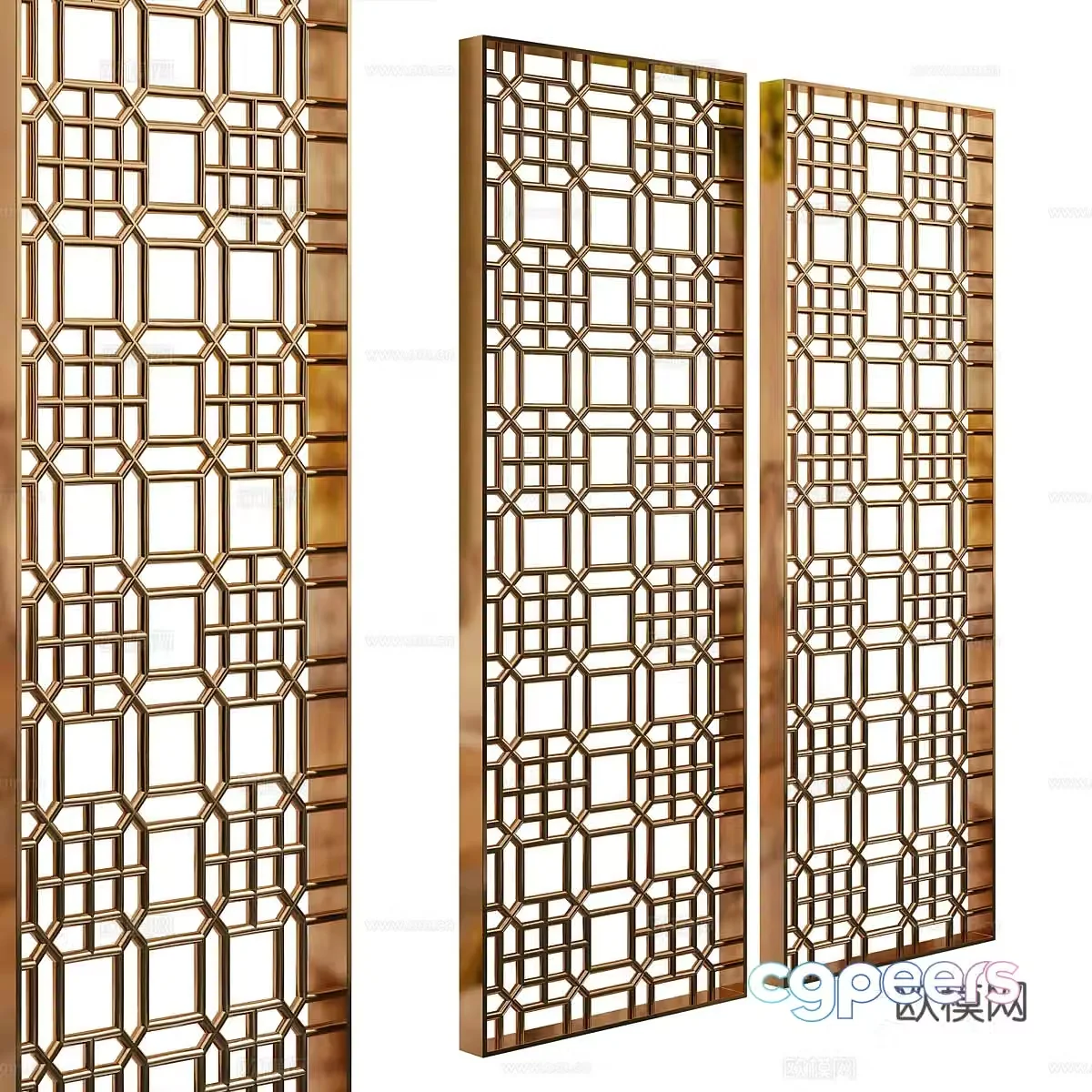 New Chinese stainless steel metal screen 3D model