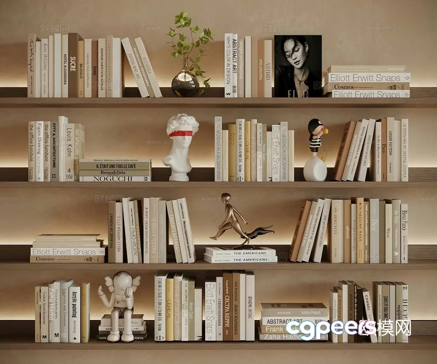 Books Books Picture Albums Magazine Newspapers Jewelry Ornaments Combination 3D Model