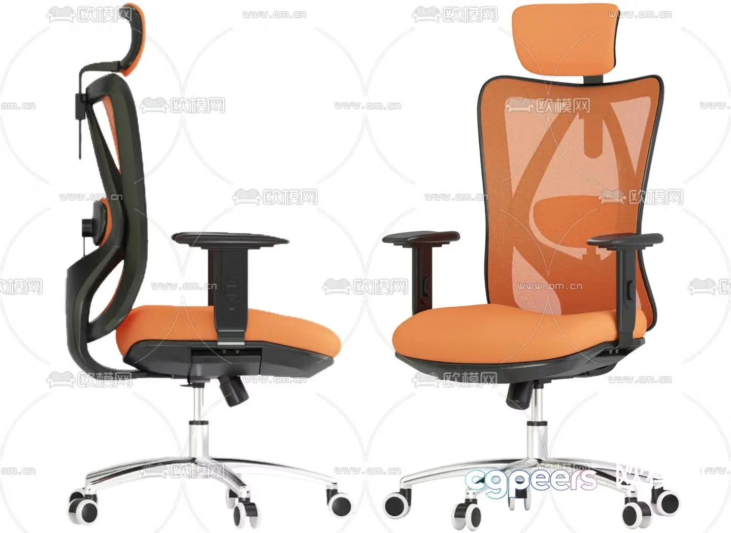 Office chair staff chair 3d model