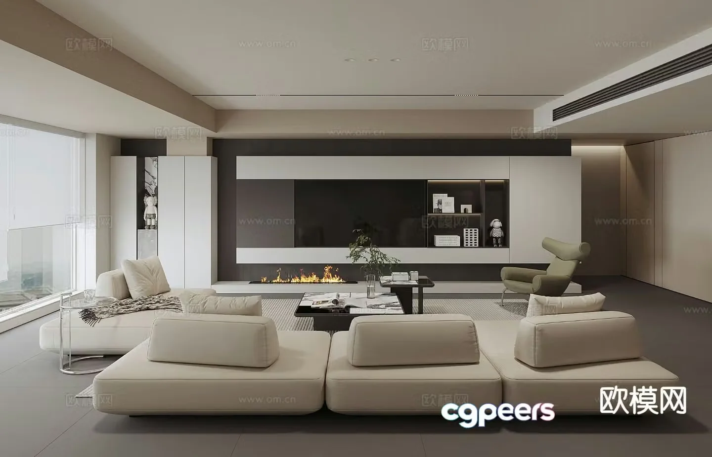 Modern living room 3d model