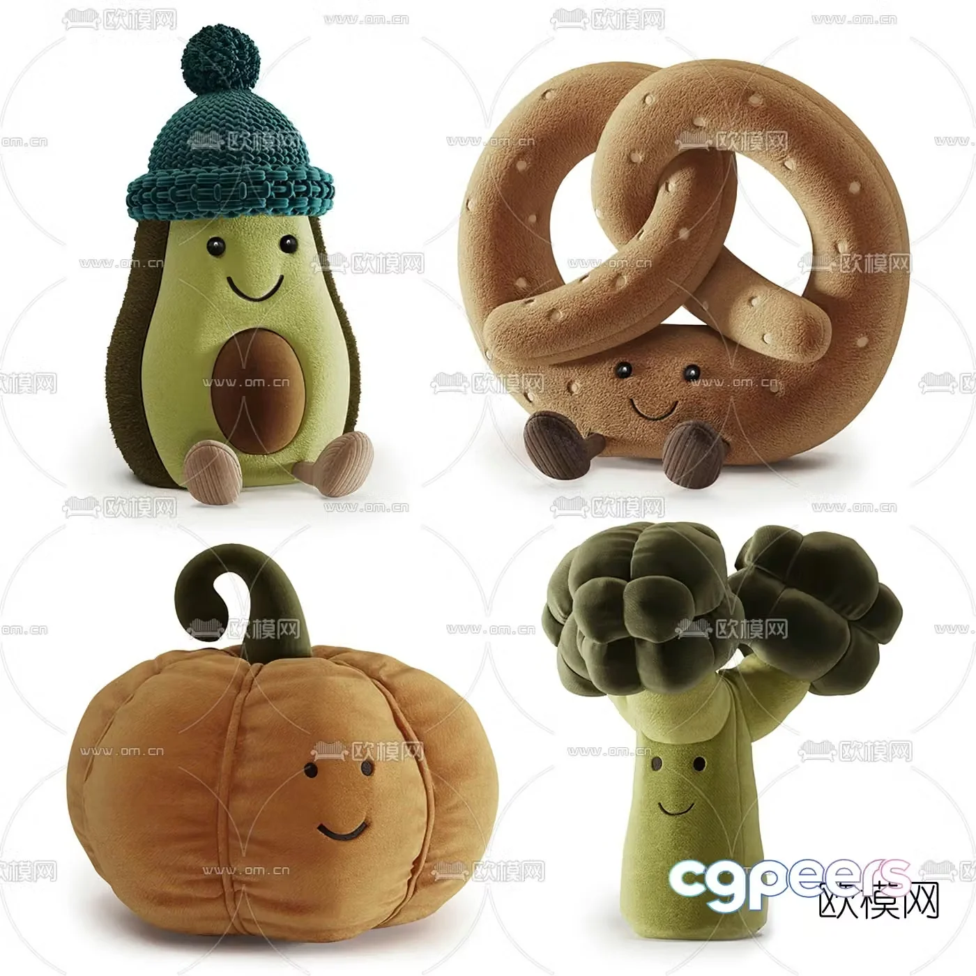 Modern children’s toy vegetable puppet 3d model
