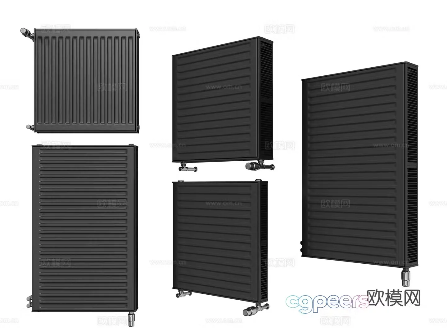 Modern radiator Heating pipe 3d model