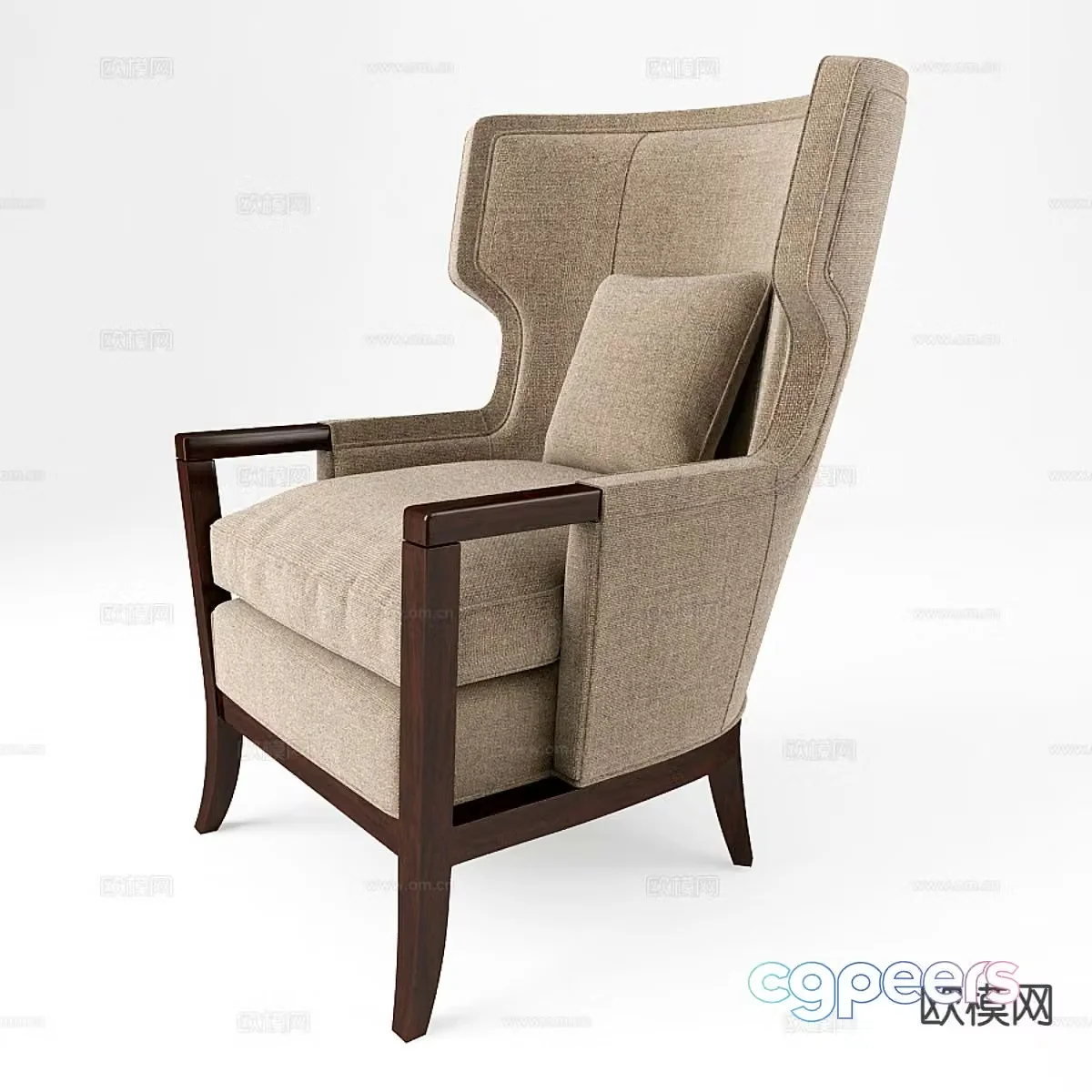 Single sofa leisure sofa 3d model