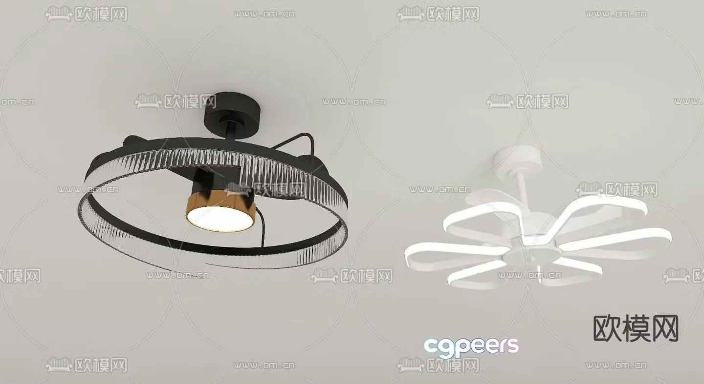 Modern ceiling light Fan light 3d model