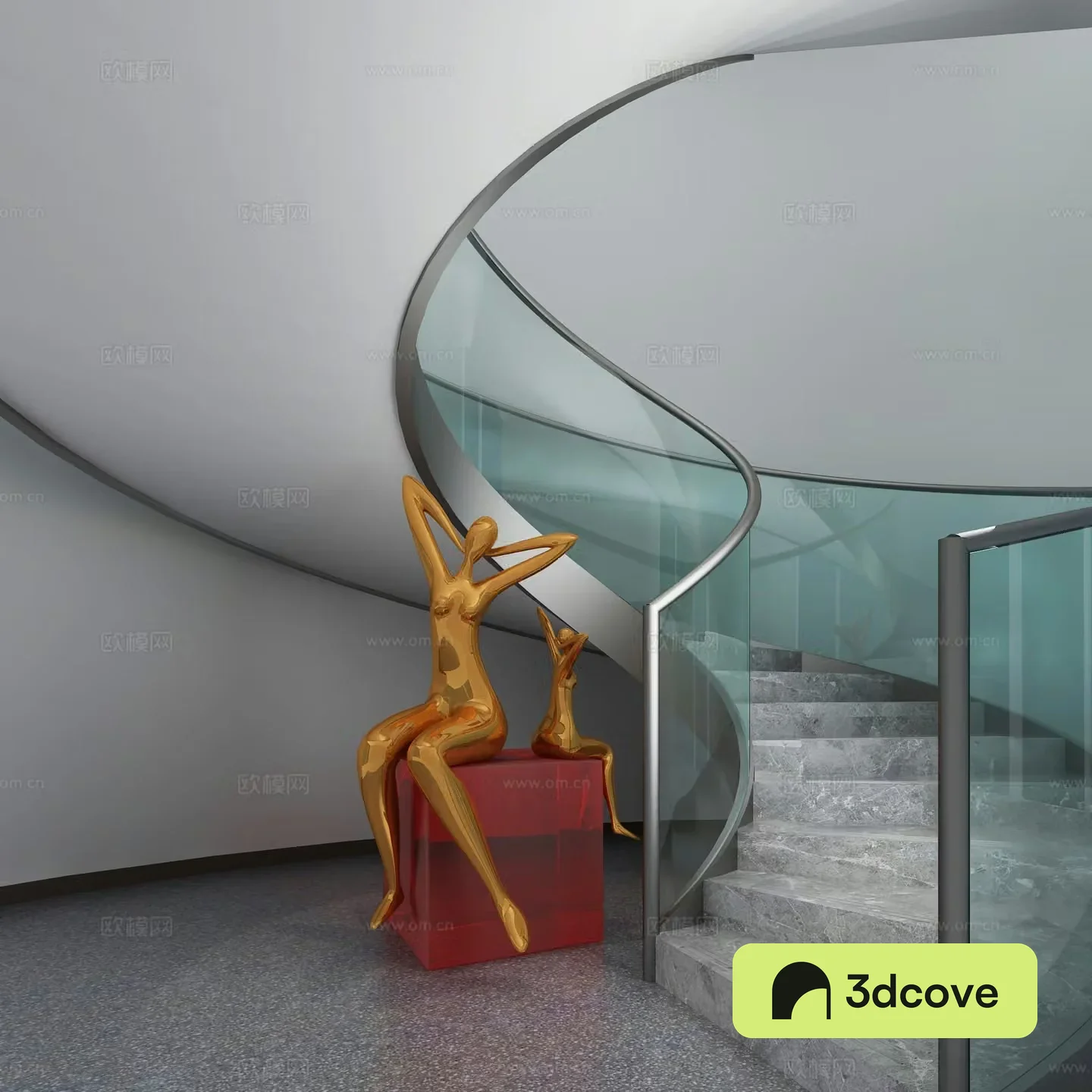 Modern spiral staircase