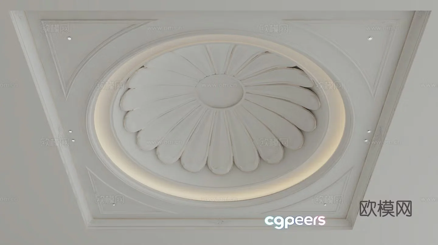 European style ceiling 3D model