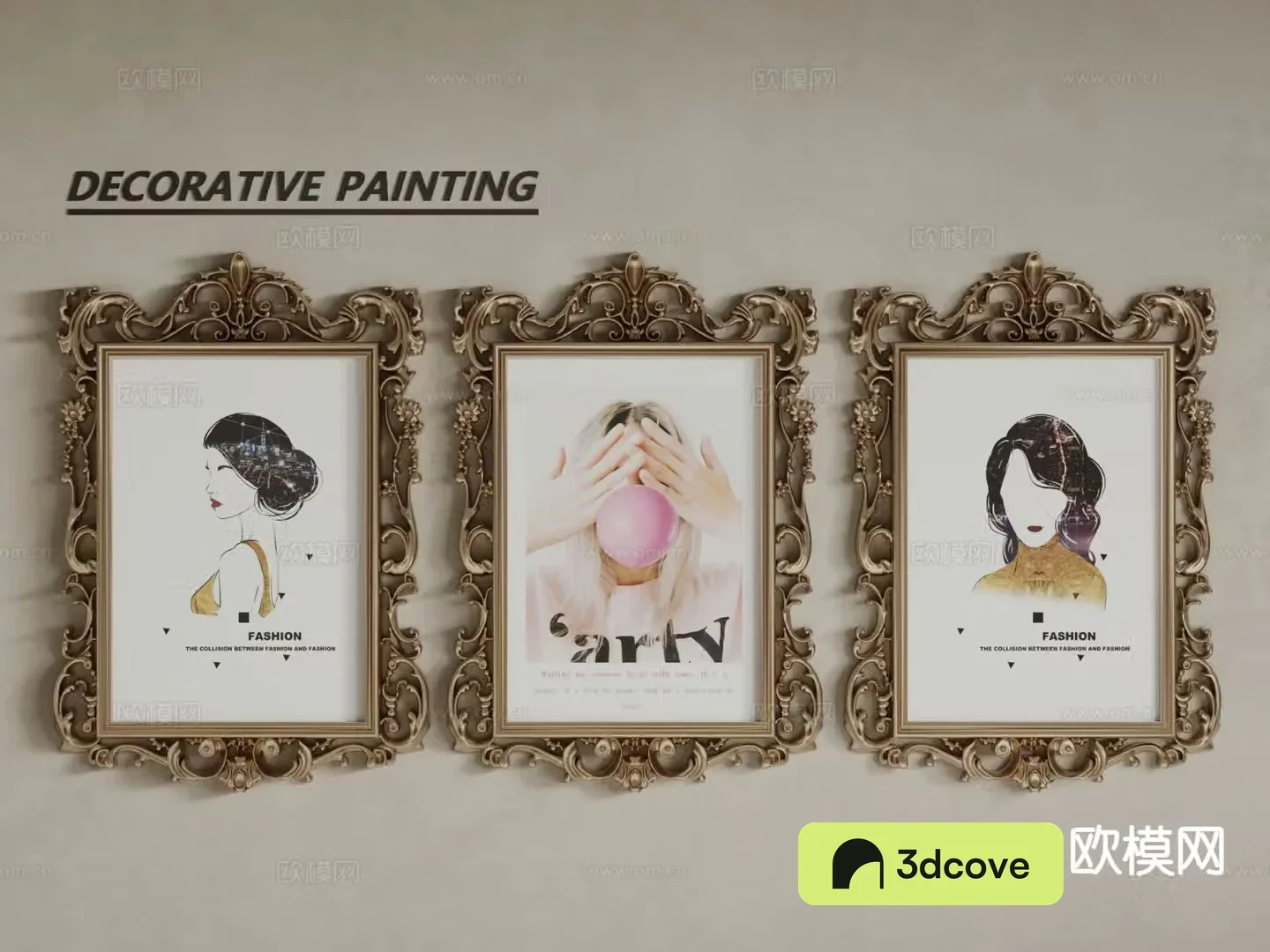 European decorative painting framed painting bedside hanging painting