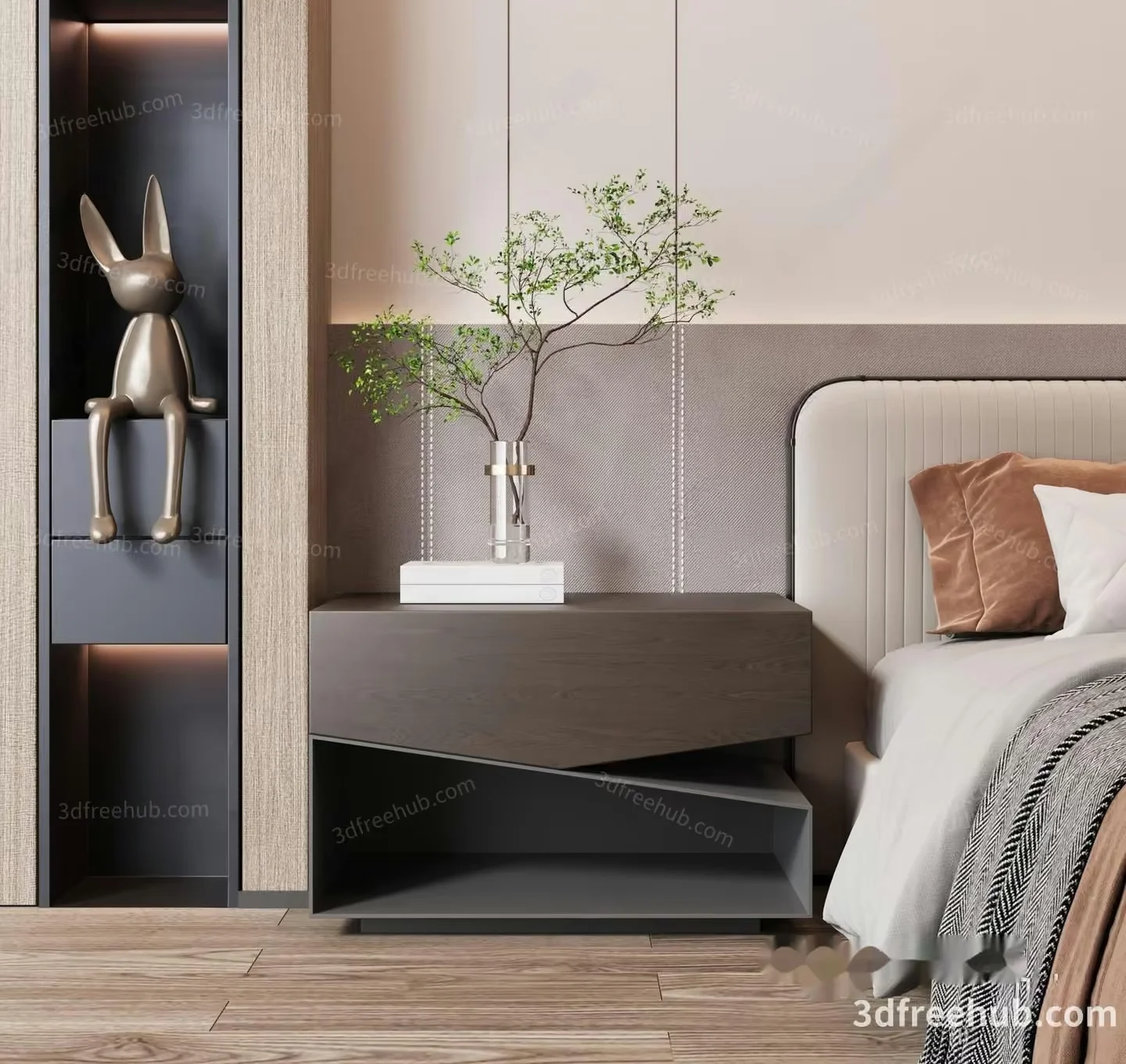Cozy Bedroom 3D Model – 19383 – VRAY Render