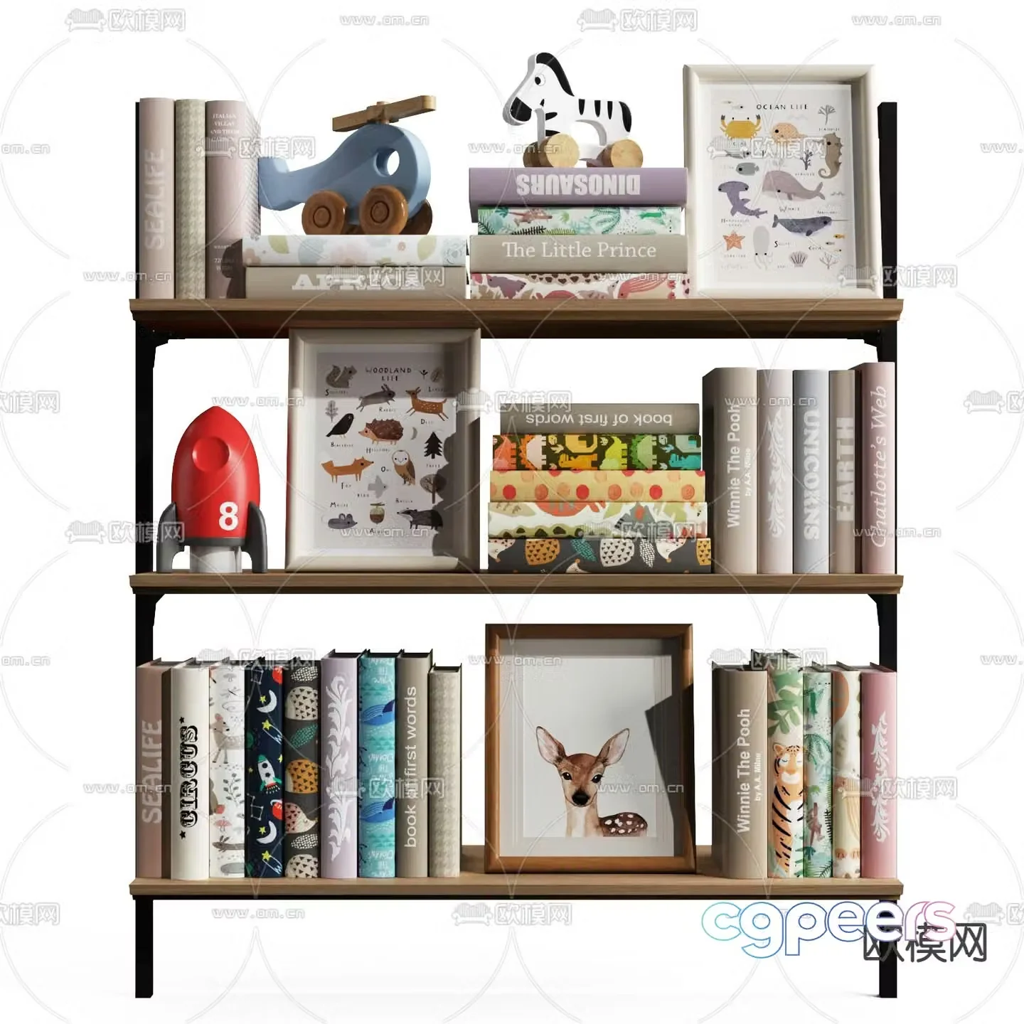 Modern children’s book 3d model