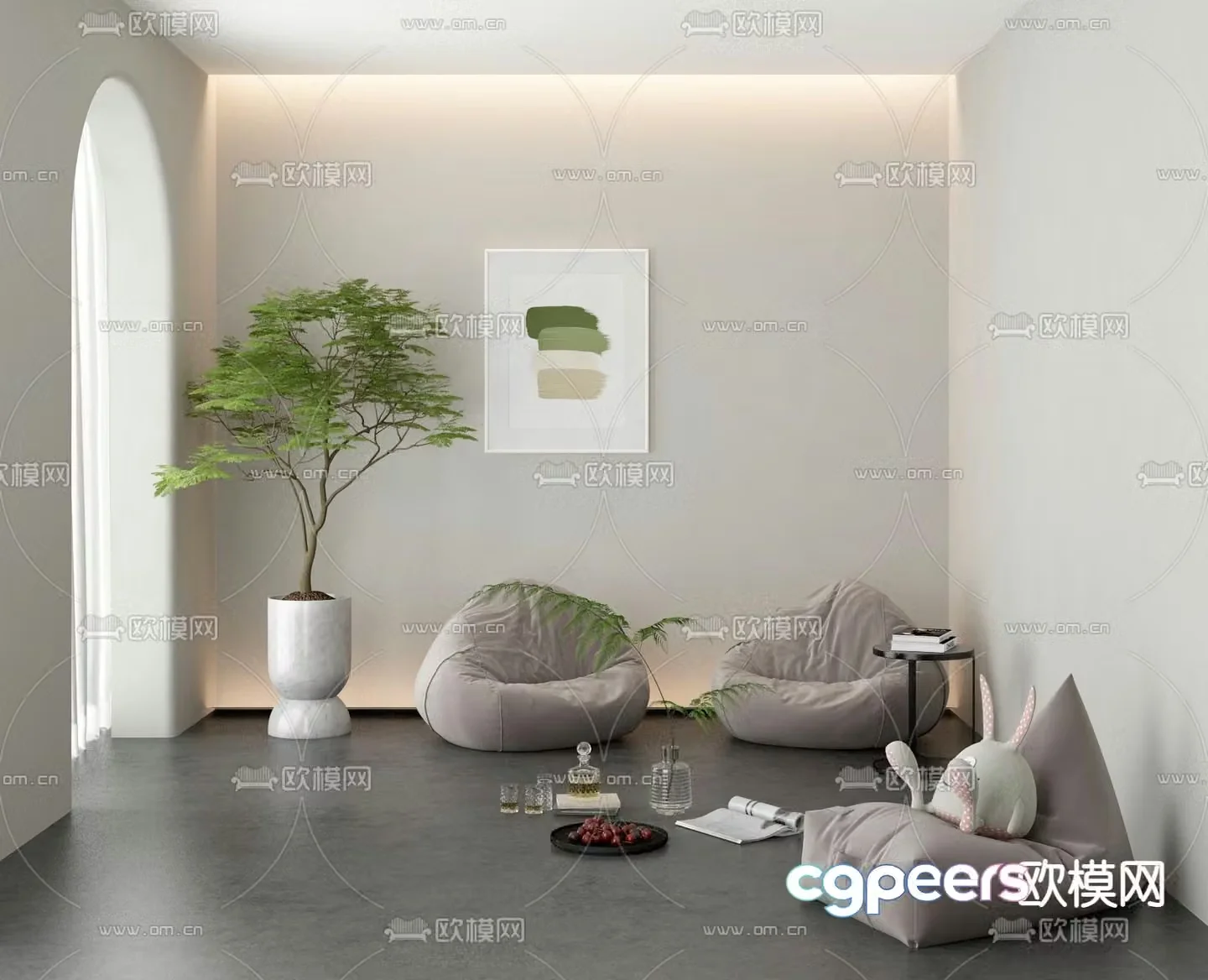 Bean bag sofa 3d model