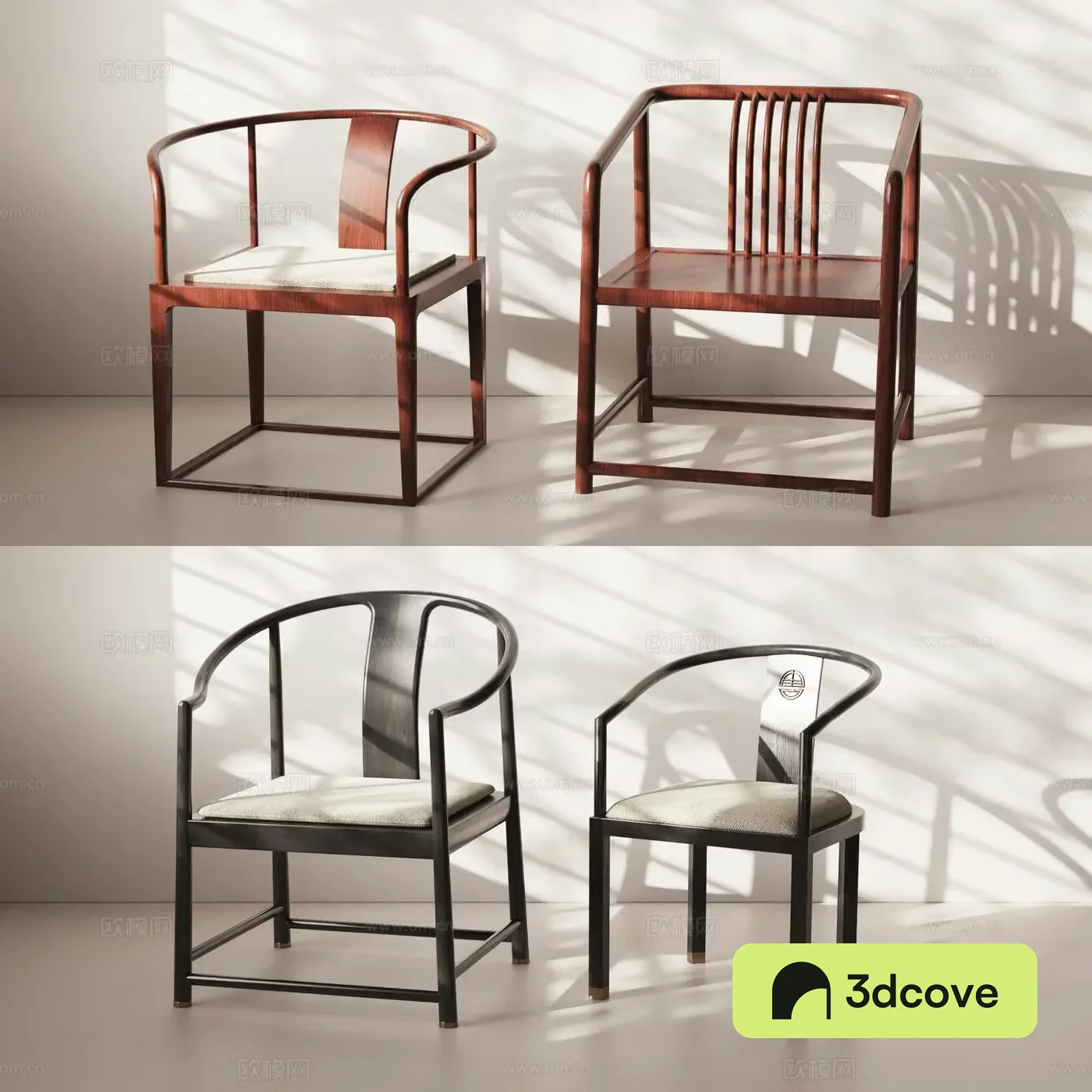 New Chinese style chair single chair Taishi chair