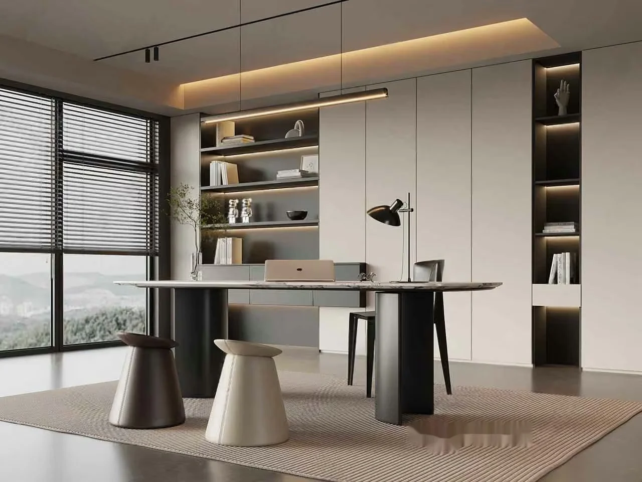 Modern Office Space 3D Model – 20387 – VRAY Render