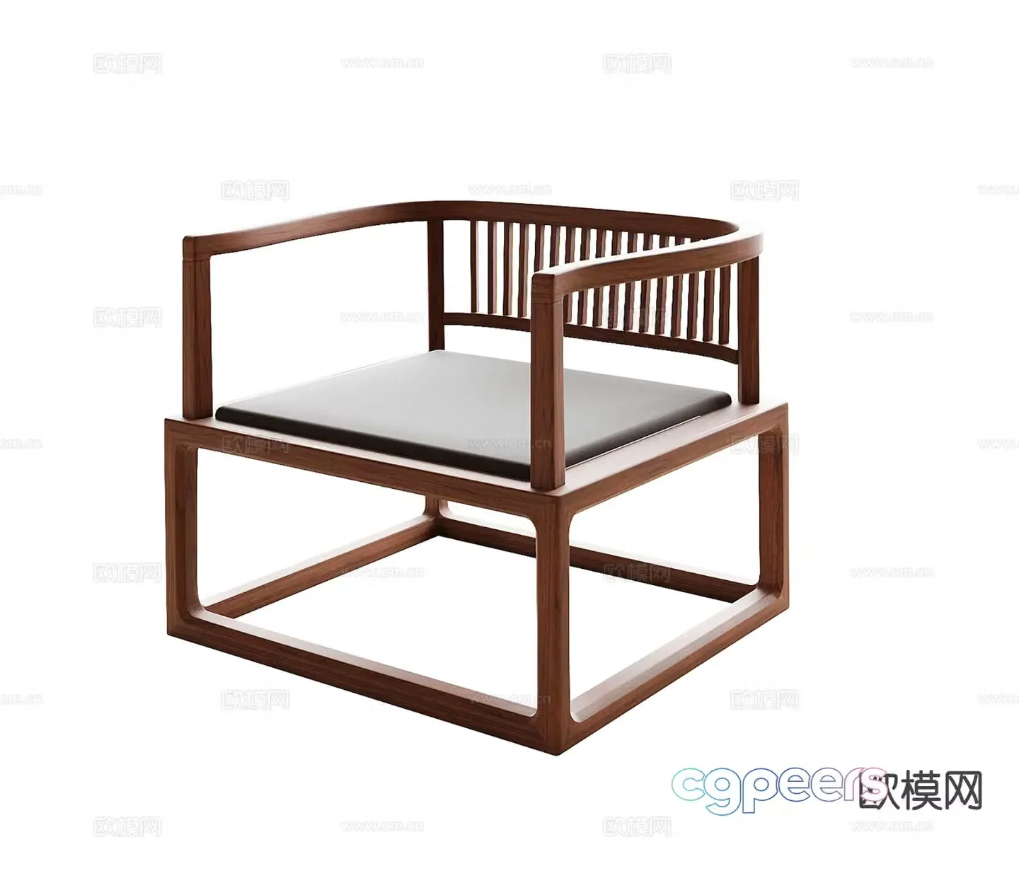 New Chinese style chair dining chair 3d model