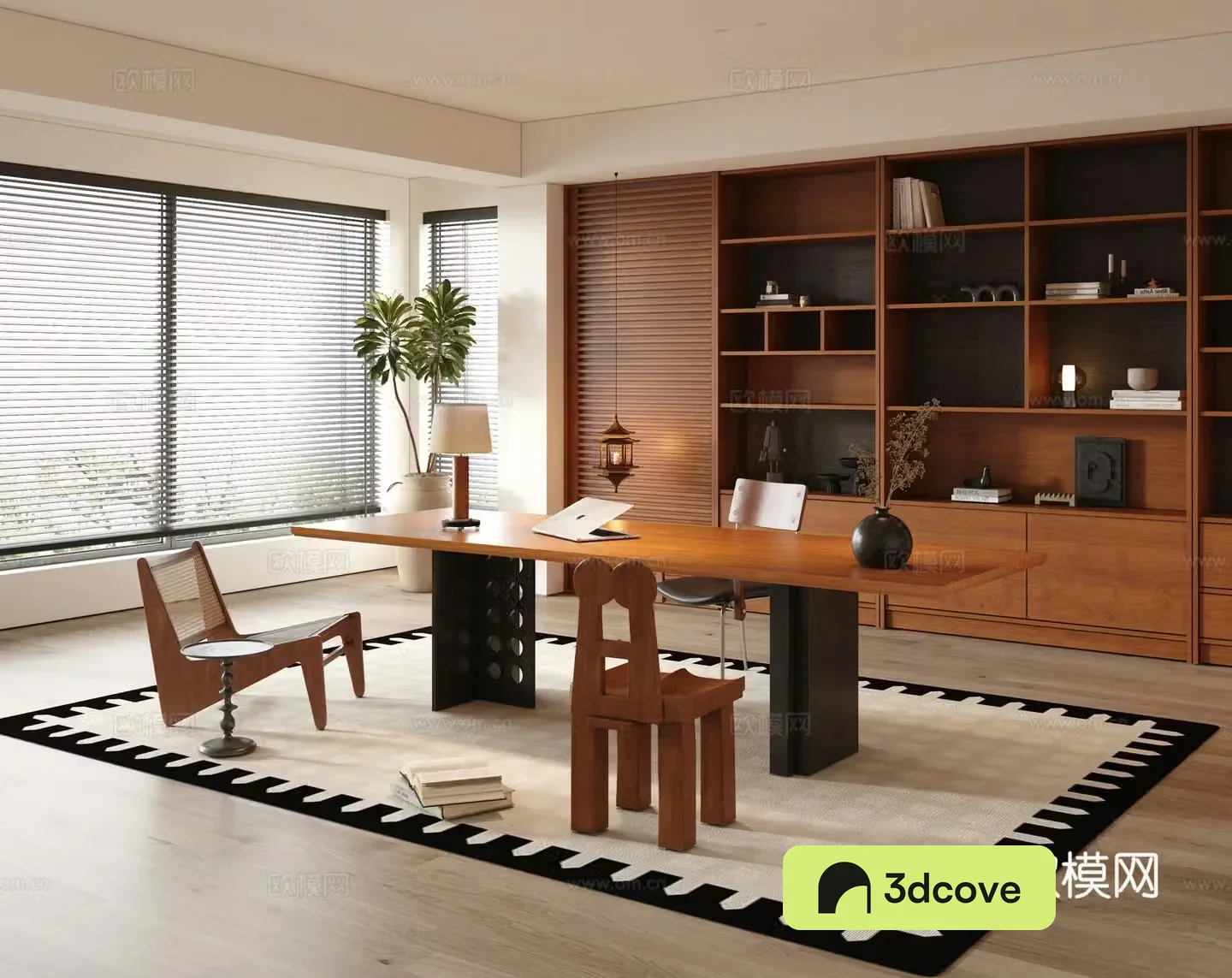 Modern medieval study bedroom study living room study open study villa study