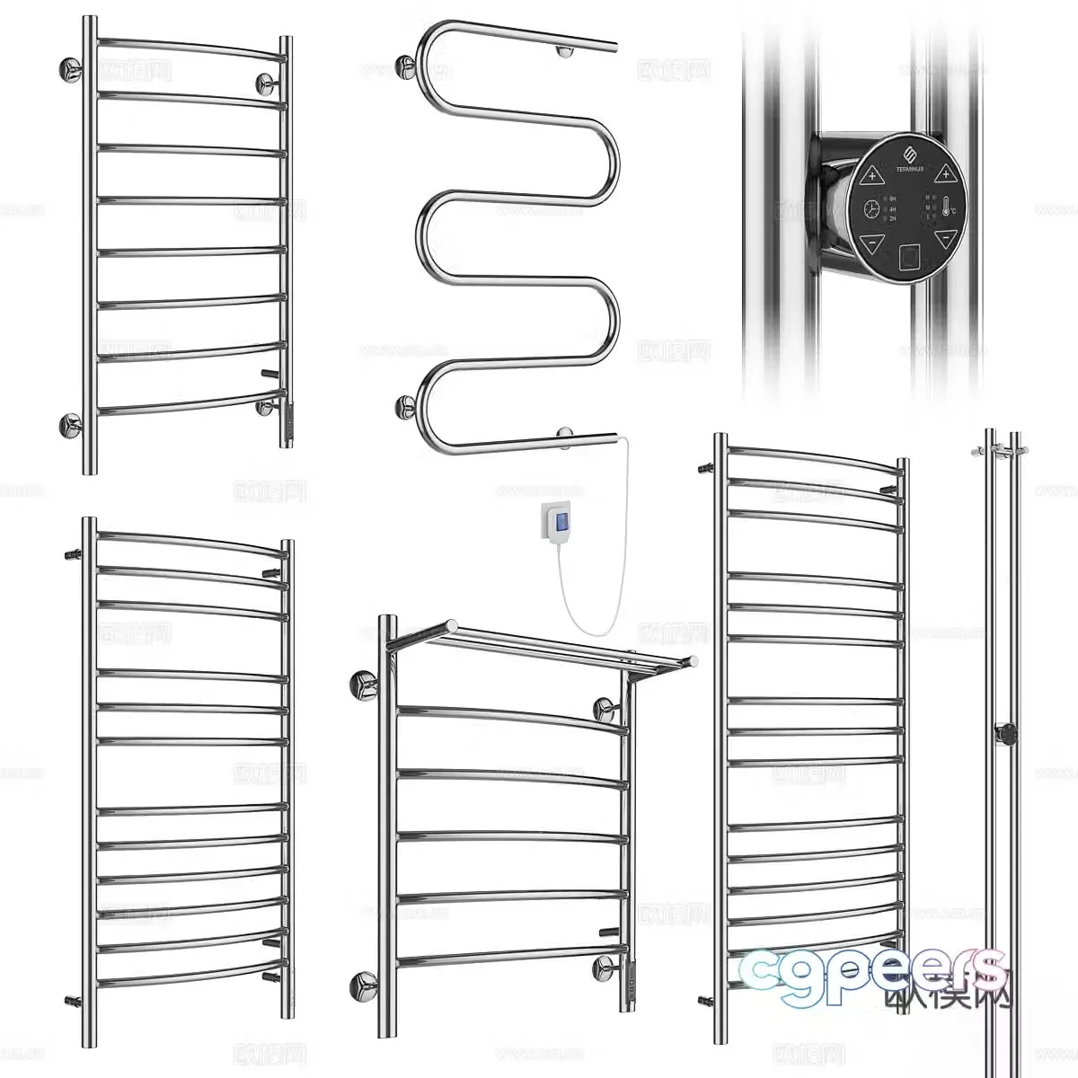 Heating towel rack 3d model