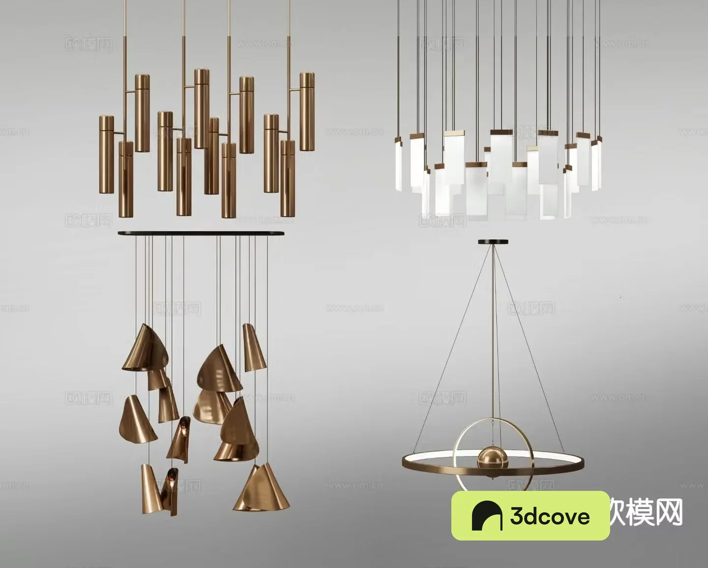 Nordic metal chandelier installed chandelier