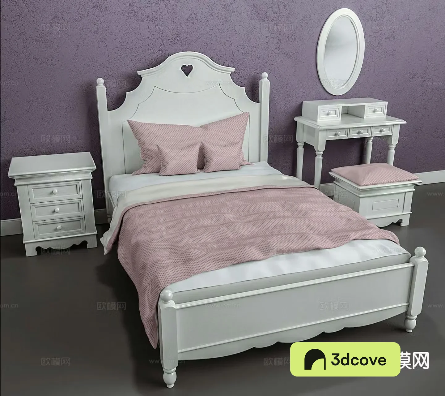French double bed