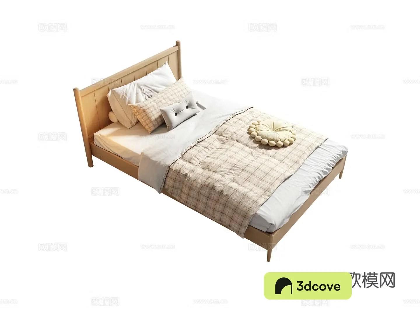 Log style single bed