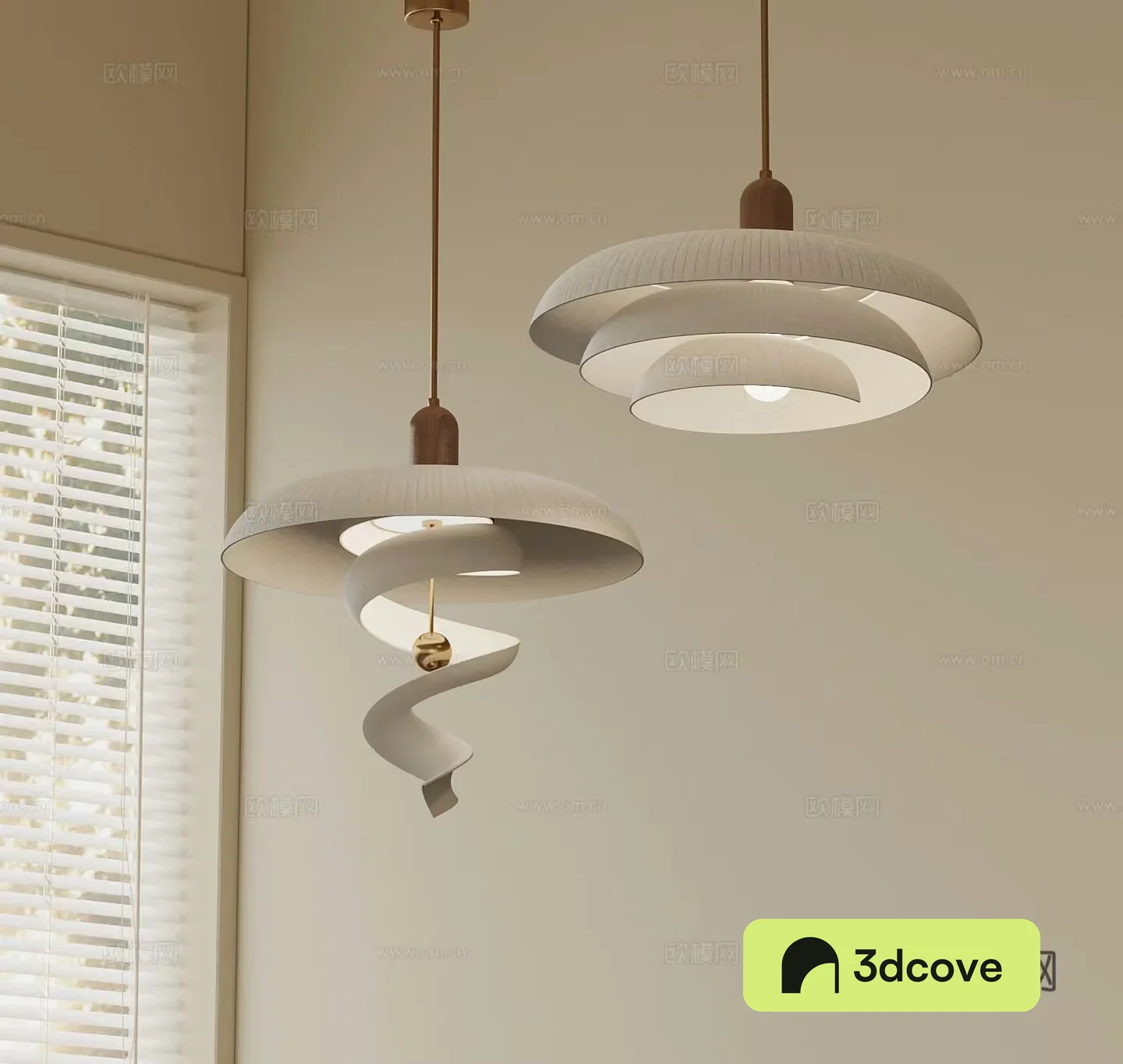 Middle-aged small chandeliers decorative lamp 3d model