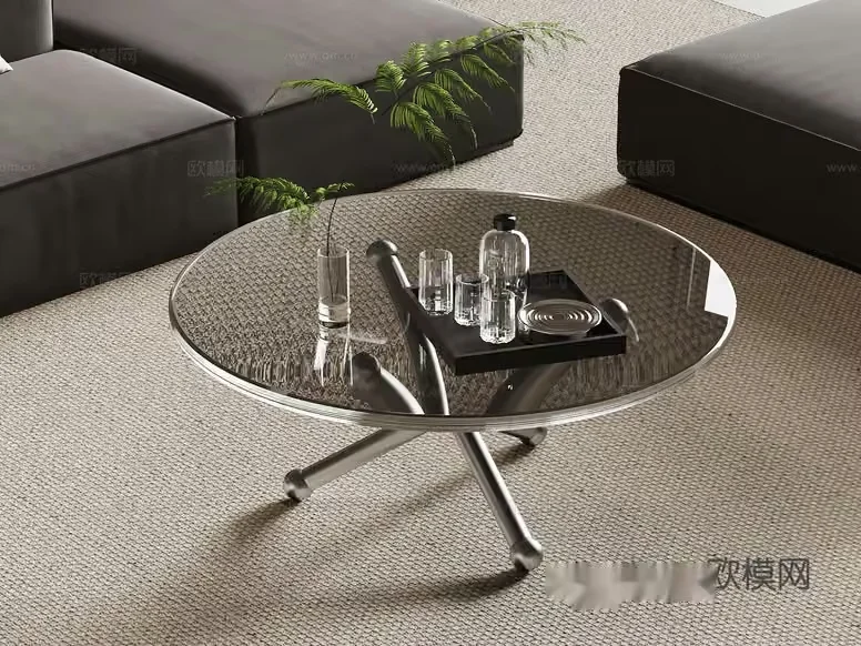 Modern Glass Coffee Table 3D Model – 5708 – VRAY Render