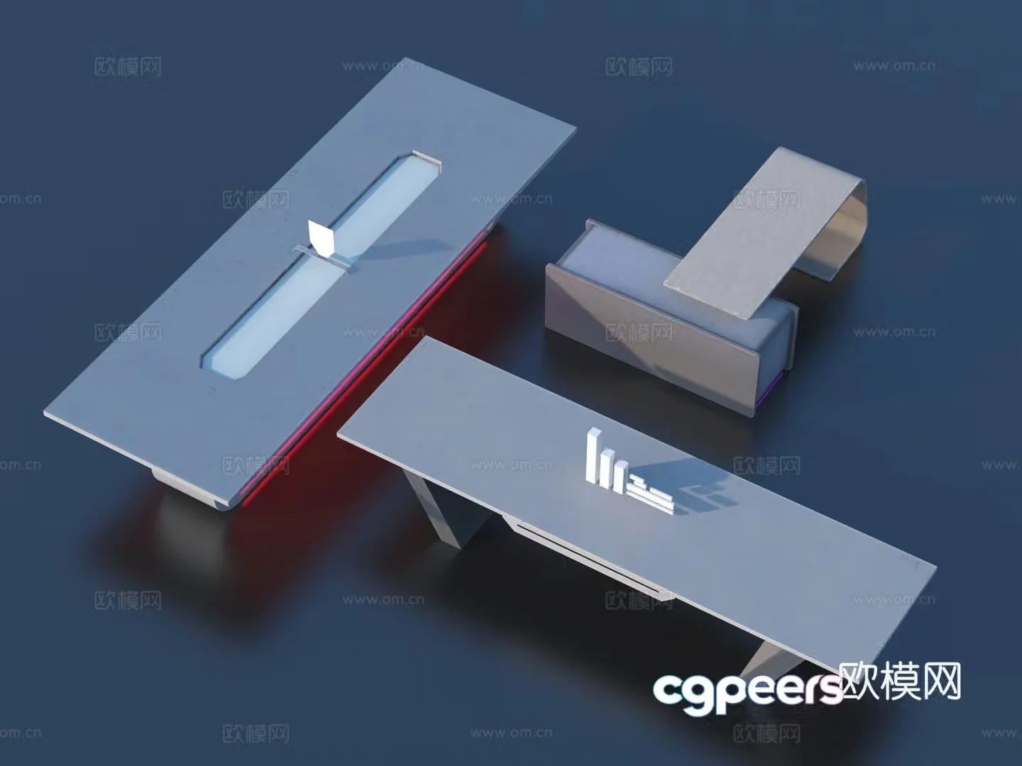 Hardware mechanical parts cabin components 3D model