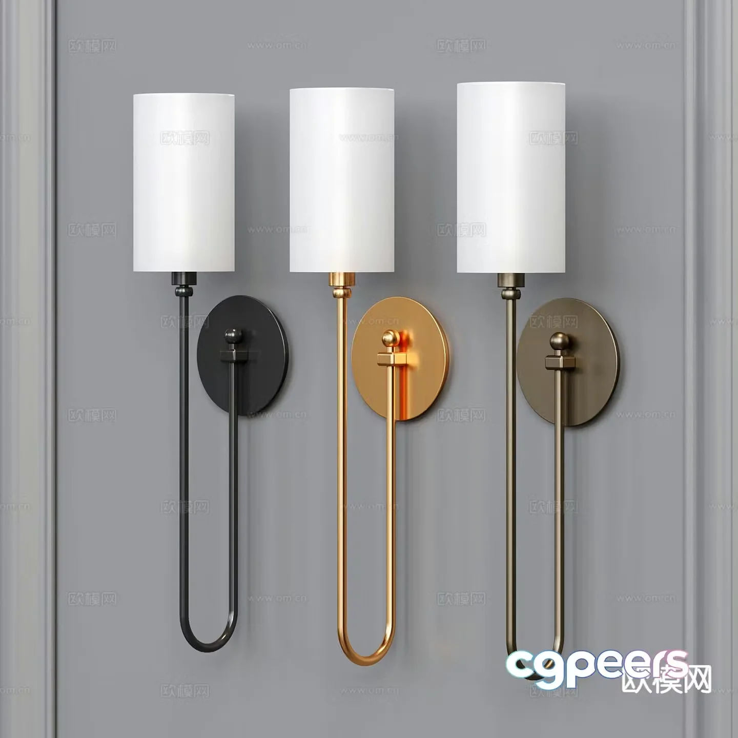 Modern wall light metal wall light 3d model