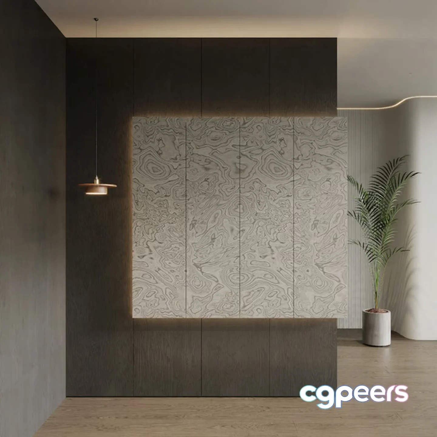Modern Minimalist Wall 3D Model – 14642 – VRAY Render