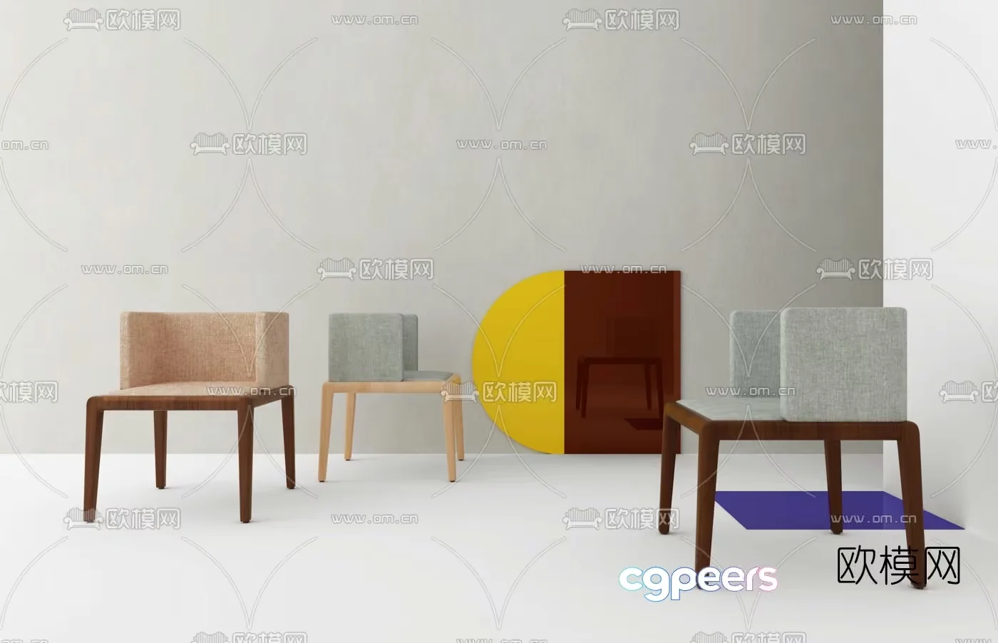 Modern Living Room 3D Model – 13022 – VRAY Render