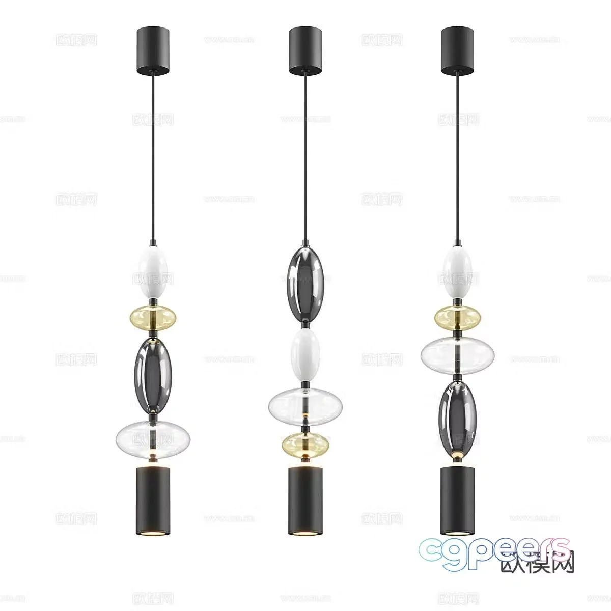 Light luxury small chandelier bedside small chandelier 3d model