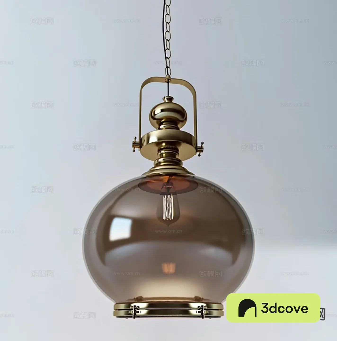 Light luxury glass chandelier